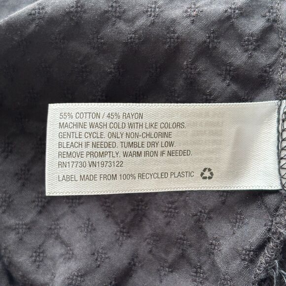 Universal Thread Women Maxi Dress Puff Sleeve Lagenlook Pockets Black XS L106 - Picture 9 of 10